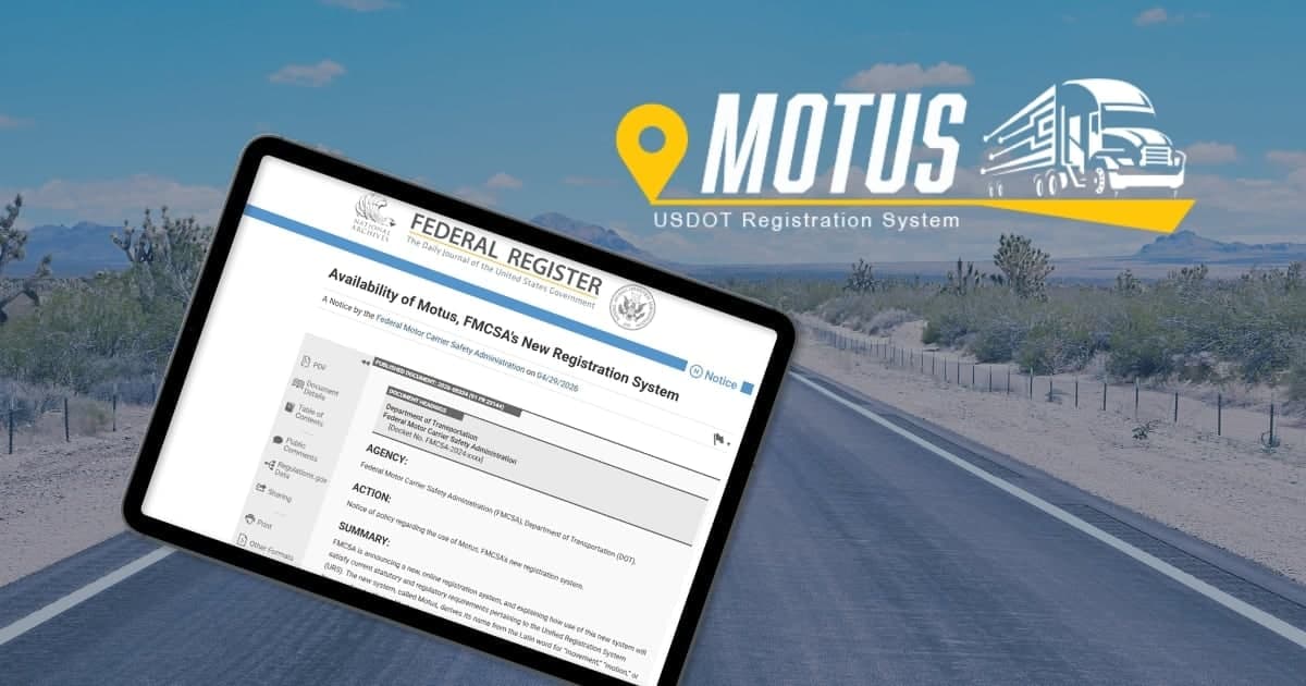 FMCSA Pauses Motus Update Enforcement
